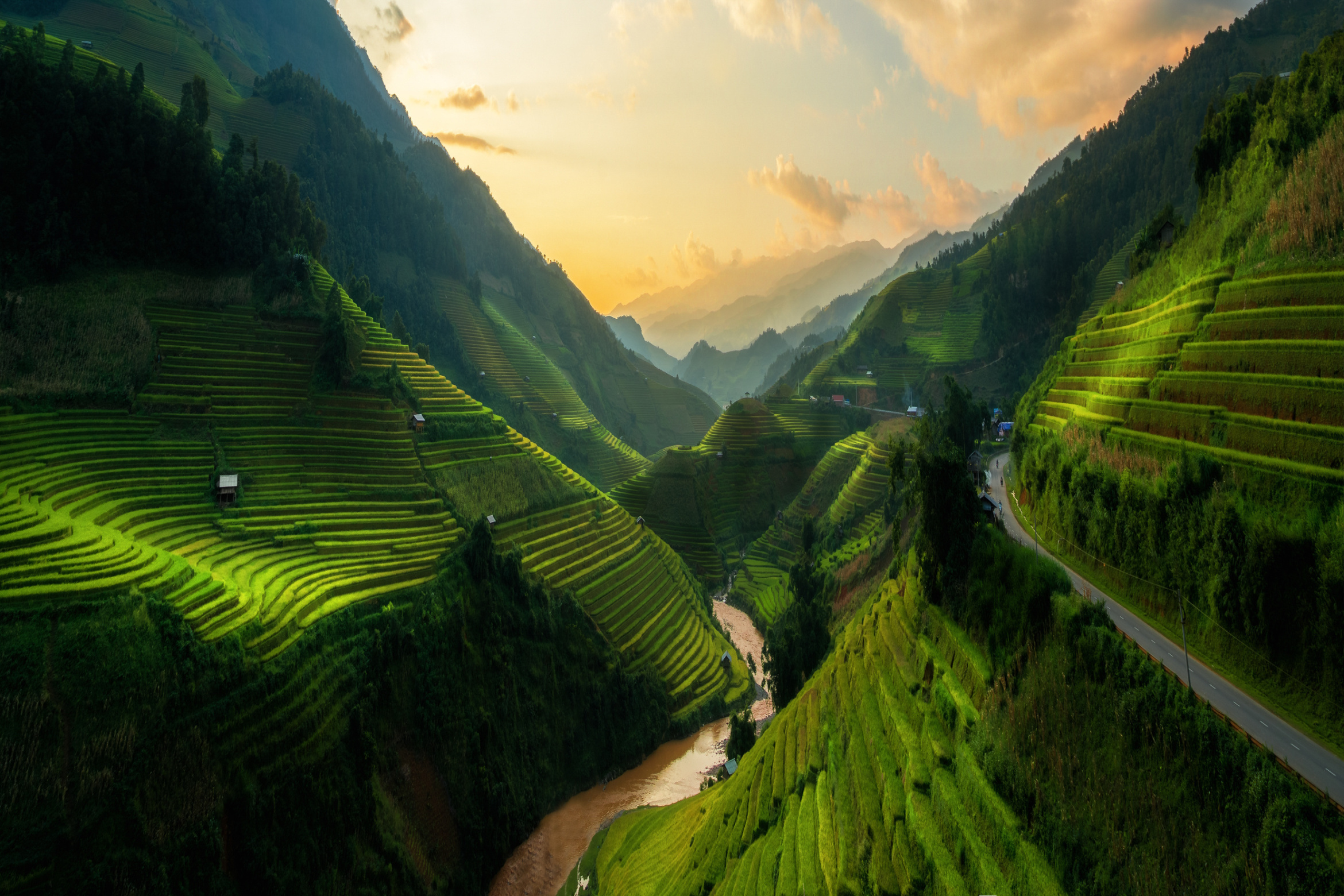 Terrassenförmige Reisfelder in Mu Chang Chai, Vietnam; Privatdetektei Vietnam, Detektivagentur Vietnam, Privatermittler Vietnam